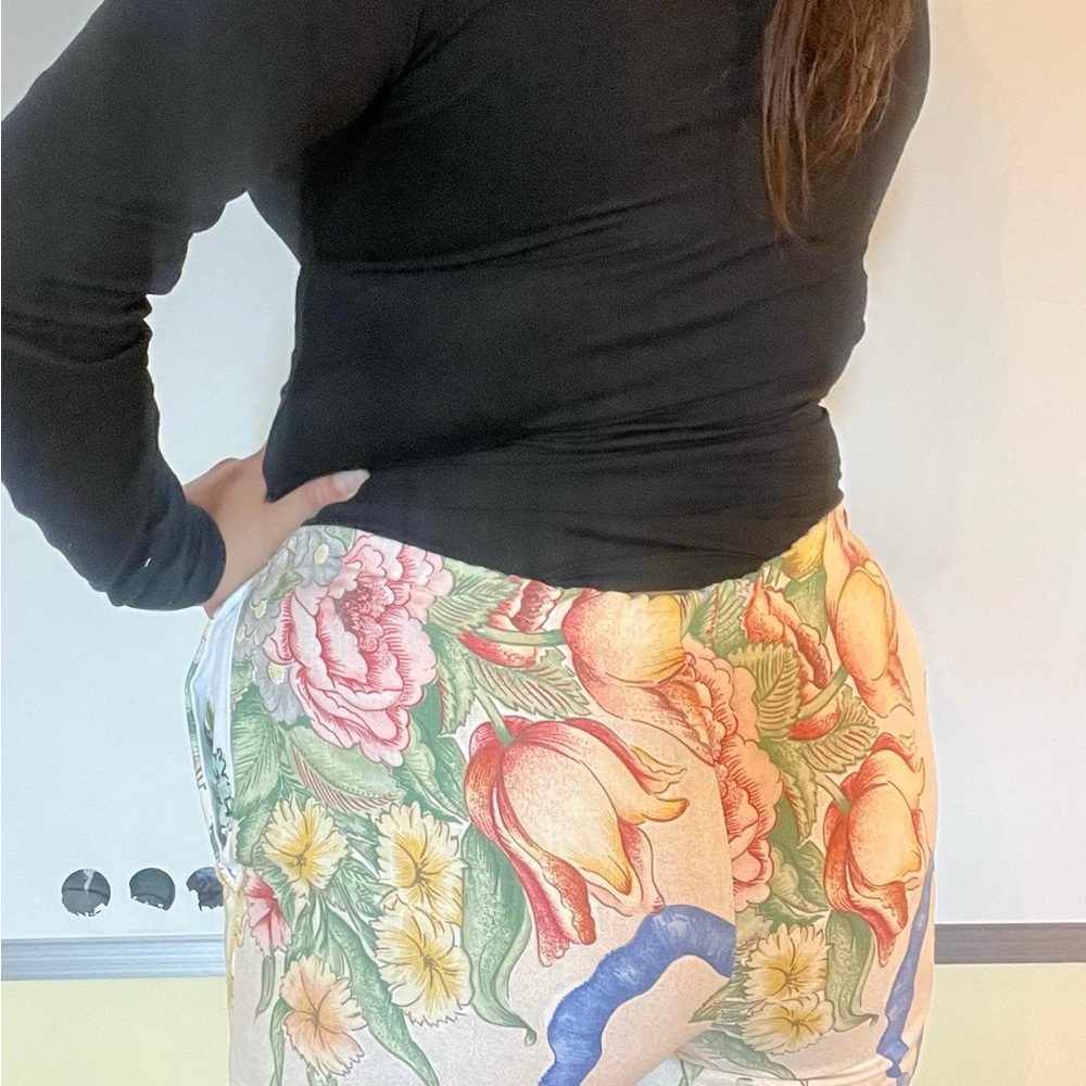 Vintage upcycled handmade ribbon/flower 100% cotton shorts